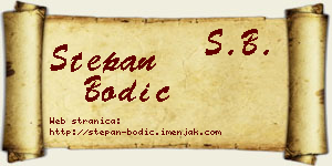 Stepan Bodić vizit kartica
